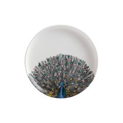 Maxwell & Williams Marini Ferlazzo Birds Plato Auxiliar Decorativo con Búho Australiano de Porcelana Fina, 20 cm – Blanco