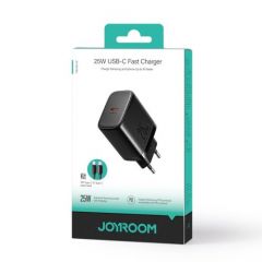 Joyroom travel charger type-c, pd 25w with type-c to type-c cable, 1m, black (jr-tcf11)