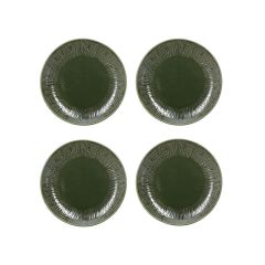 Mikasa jardin stoneware side plates, set of 4, 21.5cm, green