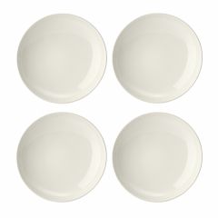 Mikasa cranborne stoneware pasta bowls, set of 4, 24cm, cream