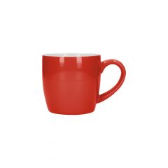 London Pottery Juego de tazas de café y té (cerámica, 300 ml, 4 unidades), color rojo