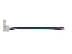 Cable con 1 conector push para tiras led flexibles - color rgb - 10 mm