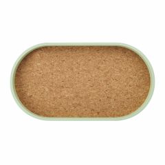 Kitchencraft idilica oval serving tray with cork veneer base, 38 x 20cm