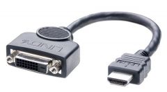 Lindy 41227 adaptador de cable de vídeo 0,2 m DVI-D HDMI Negro