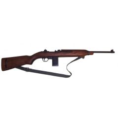 Réplica de Carabina M1, calibre .30, diseñada por Winchester en los Estados  Unidos en 1944  durante la 2ª Guerra Mundial, con correa de tela, con cañón ciego, no dispara, para decoración