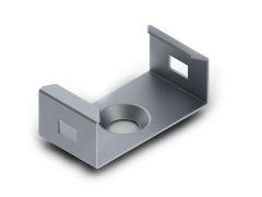 Soporte de montaje para el perfil led 'slimline wide 8 mm' - acero elástico - gris plata