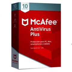 Mcafee antivirus plus 2019 multidispositivo (10 dispositivos) 1 año
