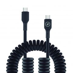 Muvit for change cable rizado tipo c a tipo c 3a 60w 1,2m negro