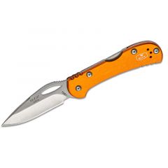 Buck  Knives STE- 0726ORS Cuchillo Plegable Mini SpitFire con hoja de acero inoxidable 420HC de 6,98 cm y Mango de Aluminio anodizado naranja con revestimiento gris. Clip extraíble de dos posiciones