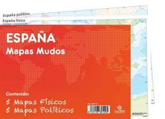 Pack 10 mapas mudos es españa politica fisica