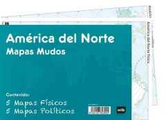 Pack 10 mapas mudos es america del norte politica fisica