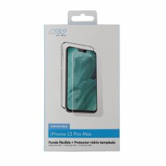 Myway funda compatible con apple iphone 13 pro max +  protector pantalla vidrio templado plano