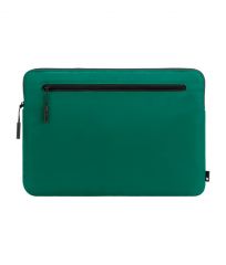 Compact sleeve with flight nylon with incase zip tag for macbook pro (13" 2022-2012) & macbook air (13" 2022-2018) - malachite green