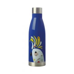 Maxwell & Williams Pete Cromer Botella Térmica de Agua con Diseño de Cacatúa de Acero Inoxidable 18/10, 500 ml – Azul Marino