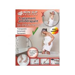 OUTLET Tratamiento antideslizante Non Slip Solution, para reducir el riesgo de caída en duchas y bañeras, envase de 250 ml, con esponja y guante