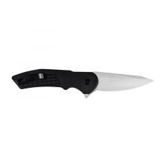  Buck Knives STE-0261BKS Cuchillo Plegable Hexam 261 con hoja de acero inoxidable 7Cr satinada y mango Plástico negro moldeado por inyección con incrustación negra texturizada. Incluye clip de bolsillo