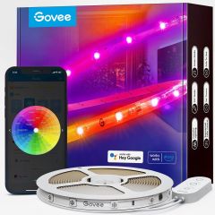 Govee rgbic wi-fi + bluetooth led strip lights with protective coating tira de luz inteligente blanco wi-fi/bluetooth