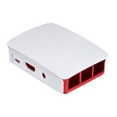 Frambuesa Caja Oficial para el Raspberry Pi 2 Modelo B + (blanco y frambuesa)