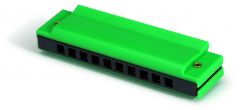 Armónica de plástico Color Aleatorio (Verde / Amarillo), 1041 Gitre 105 x 27 x 24 mm 10 notas.