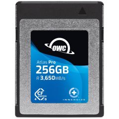 OWC Tarjeta de memoria Atlas Pro CFexpress 4.0 tipo B de alto rendimiento de 256 GB, grado profesional, hasta 3000 MB/s de escritura, lectura de 3650 MB/s, captura hasta 6 K de video de alta tasa de