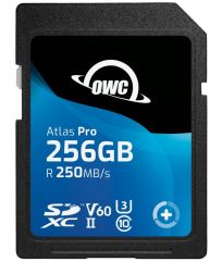 OWC Atlas Pro SDXC UHS-II V60 Tarjeta de Memoria, rentable y de máxima Calidad para los usos más habituales de Captura de Fotos y vídeos de hasta 4K - 256GB