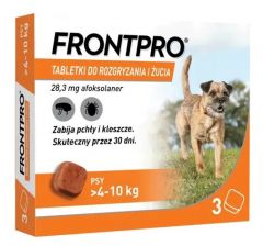 Frontpro flea and tick tablets for dog (>4-10 kg) - 3x 28,3mg