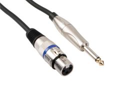 Cable xlr - xlr hembra / conector de audio 6.35 mm - mono - 3 m
