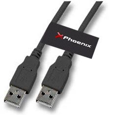 Phoenix Technologies 2m USB A/USB A cable USB USB 2.0 Negro