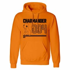 Pokemon - charmander line art (unisex red pullover hoodie) ex ex large