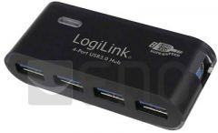 LogiLink USB 3.0 4x 5000 Mbit/s Negro