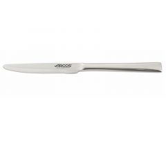 Arcos Cuchillo de Mesa Monoblock de Una Pieza en Acero Inoxidable, Plata, 110 mm - CUCHILLO MESA CAPRI - Cuchillo de mesa perlado con punta redondeada.