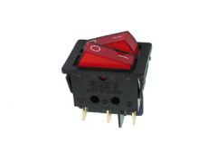 Velleman R900 interruptor eléctrico Interruptor pulsador Negro, Rojo