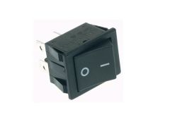 Interruptor basculante de potencia 10 a - 250 v dpst on-off - tecla negra i/o