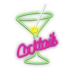 Forever neon plexi led cocktails pink green