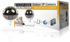 OUTLET Cámara IP con micrófono integrado color blanco König 