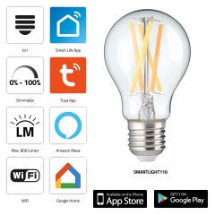 Smartlight110 lámpara led de filamento inteligente con wi-fi