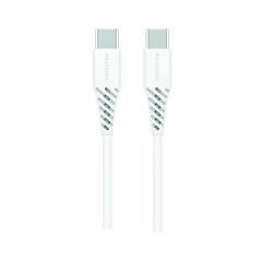 Data cable swissten tpe usb-c/usb-c power delivery 5a (100w) 1,5 mt - white