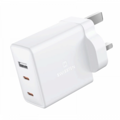 Travel charger gan 1x usb-c 65w power delivery white