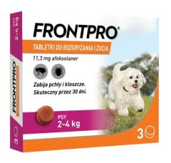 Frontpro flea and tick tablets for dog (2-4 kg) - 3x 11,3mg