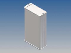 Carcasa de aluminio - color blanco - 160 x 85.8 x 36.9 mm