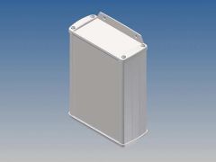 Carcasa de aluminio - color blanco - 145 x 105.9 x 45.8 mm - con brida