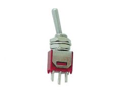 Velleman TS-4B interruptor eléctrico Interruptor de palanca acodillada Metálico, Rojo