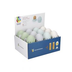 Colourworks classics soft touch egg timers - display of 24