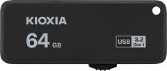 Kioxia TransMemory U365 unidad flash USB 64 GB USB tipo A 3.2 Gen 1 (3.1 Gen 1) Negro