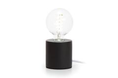 Lamp base - base de bombilla decorativa - color negro - forma cilíndrica