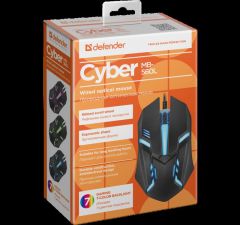 Defender cyber mb-560l negro 7 colores 1200dpi 3p