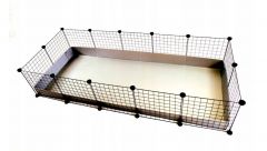 C&c 5x2 jaula modular cerdo conejo erizo plata 180 x 75 x 37 cm