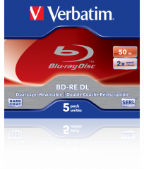 Verbatim BD-RE DL 50GB 2 x 5 Pack Jewel Case 5 pieza(s)