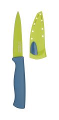 Colourworks Cuchillo Mondador con Funda para Afilar de Cuchillos Edgekeeper, Acero Inoxidable, Azul, 9,5 cm