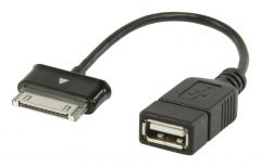 Valueline VLMP39205B0.20 cable de teléfono móvil Negro 0,2 m USB A Samsung 30-pin